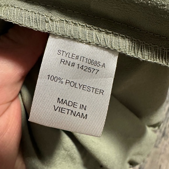 Sage green silk cami - Picture 5 of 6